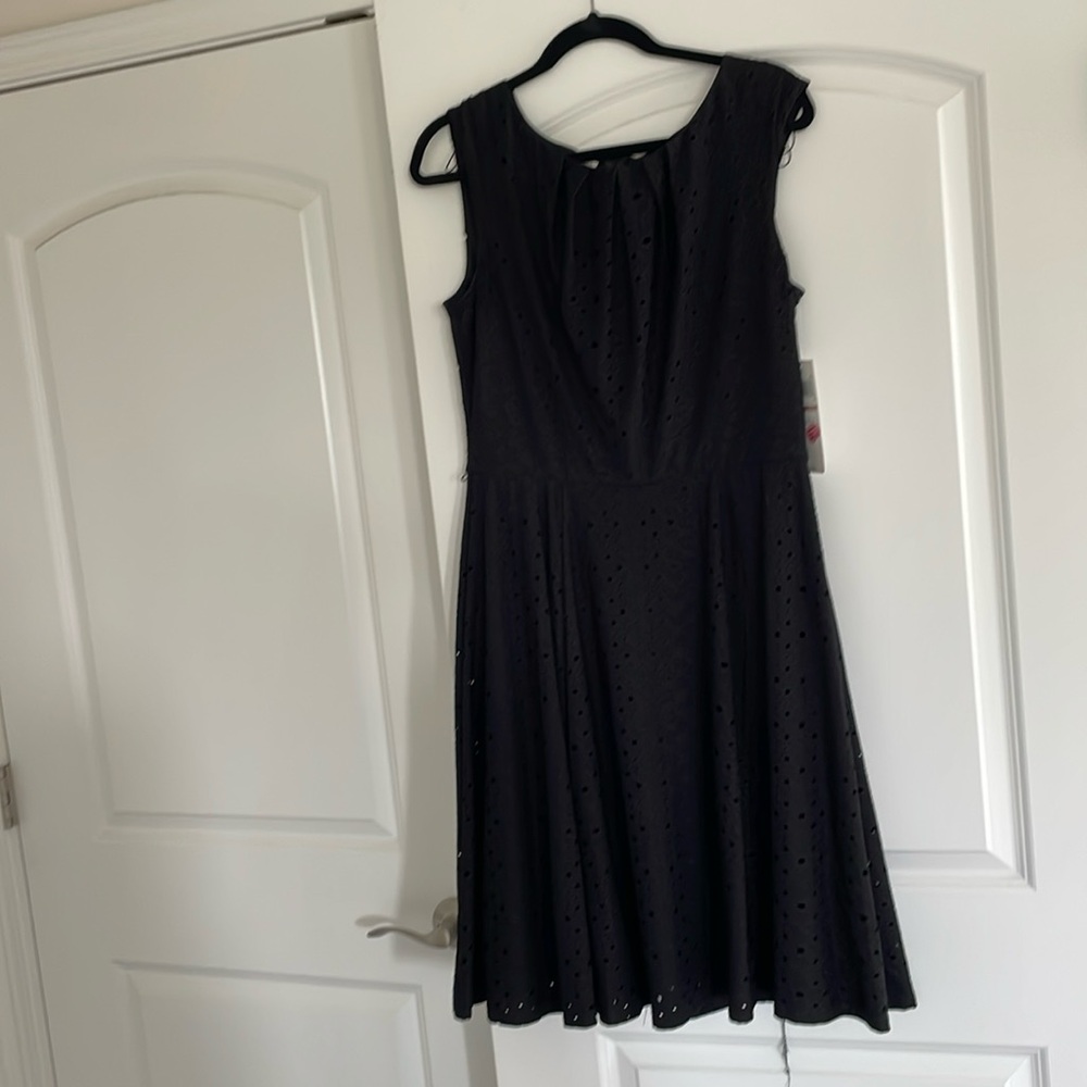 New!  Black eyelet midi dress!